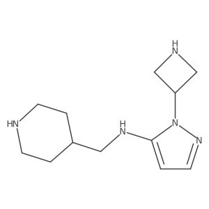 1-(azetidin-3-yl)-N-[(piperidin-4-yl)methyl]-1H-pyrazol-5-amine结构式