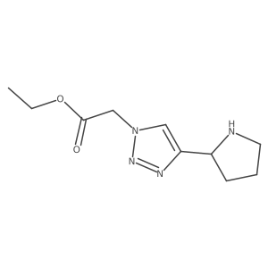 ethyl 2-[4-(pyrrolidin-2-yl)-1H-1,2,3-triazol-1-yl]acetate Structure