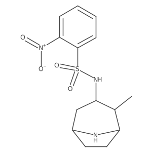 N-{2-methyl-8-azabicyclo[3.2.1]octan-3-yl}-2-nitrobenzene-1-sulfonamide Structure