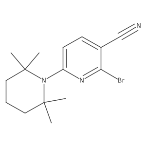 2-Bromo-6-(2,2,6,6-tetramethylpiperidin-1-yl)pyridine-3-carbonitrile结构式
