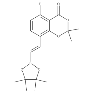 5-Fluoro-2,2-dimethyl-8-[2-(4,4,5,5-tetramethyl-1,3,2-dioxaborolan-2-yl)ethenyl]-1,3-benzodioxin-4-one结构式