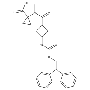 1-[N-methyl3-({[(9H-fluoren-9-yl)methoxy]carbonyl}amino)cyclobutaneamido]cyclopropane-1-carboxylic acid Structure
