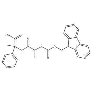 2-[(2R)-2-({[(9H-fluoren-9-yl)methoxy]carbonyl}amino)propanamido]-2-phenylpropanoic acid Structure