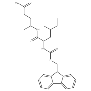 4-[2-({[(9H-fluoren-9-yl)methoxy]carbonyl}amino)-4-methylhexanamido]pentanoic acid Structure