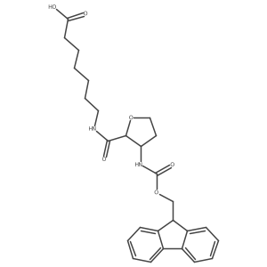 7-{[3-({[(9H-fluoren-9-yl)methoxy]carbonyl}amino)oxolan-2-yl]formamido}heptanoic acid Structure