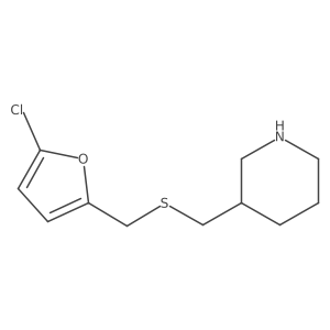 3-({[(5-Chlorofuran-2-yl)methyl]sulfanyl}methyl)piperidine Structure