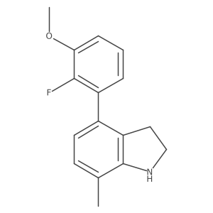 4-(2-fluoro-3-methoxyphenyl)-7-methyl-2,3-dihydro-1H-indole结构式