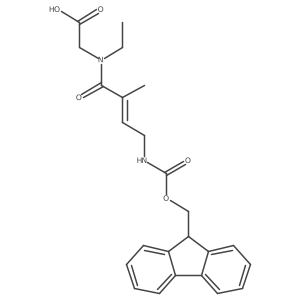 2-[N-ethyl-4-({[(9H-fluoren-9-yl)methoxy]carbonyl}amino)-2-methylbut-2-enamido]acetic acid结构式