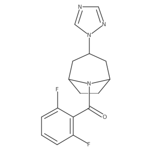 ((1R,5S)-3-(1H-1,2,4-triazol-1-yl)-8-azabicyclo[3.2.1]octan-8-yl)(2,6-difluorophenyl)methanone Structure