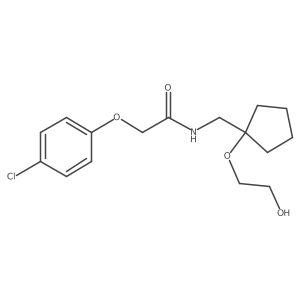 2-(4-chlorophenoxy)-N-((1-(2-hydroxyethoxy)cyclopentyl)methyl)acetamide结构式