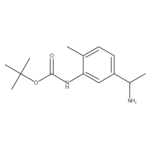 tert-butyl N-{5-[(1S)-1-aminoethyl]-2-methylphenyl}carbamate Structure