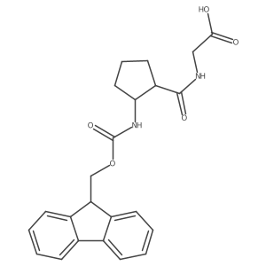 rac-2-{[(1R,2S)-2-({[(9H-fluoren-9-yl)methoxy]carbonyl}amino)cyclopentyl]formamido}acetic acid Structure