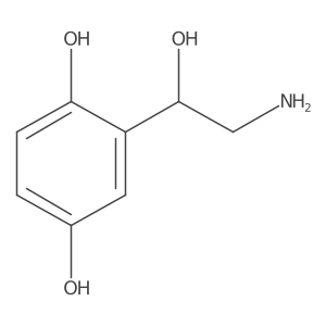 2-[(1R)-2-amino-1-hydroxyethyl]benzene-1,4-diol结构式