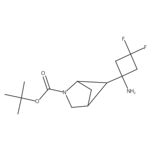 tert-butyl (1S,4R)-5-(1-amino-3,3-difluorocyclobutyl)-2-azabicyclo[2.1.1]hexane-2-carboxylate Structure
