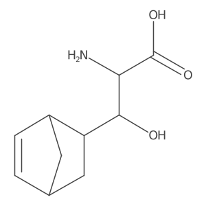 2-Amino-3-{bicyclo[2.2.1]hept-5-en-2-yl}-3-hydroxypropanoic acid结构式
