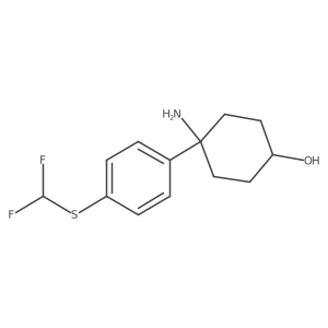 4-Amino-4-{4-[(difluoromethyl)sulfanyl]phenyl}cyclohexan-1-ol结构式