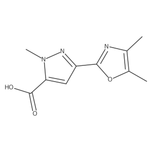 3-(dimethyl-1,3-oxazol-2-yl)-1-methyl-1H-pyrazole-5-carboxylic acid Structure