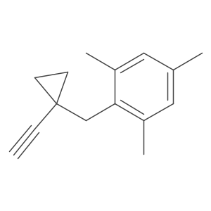 2-[(1-Ethynylcyclopropyl)methyl]-1,3,5-trimethylbenzene结构式