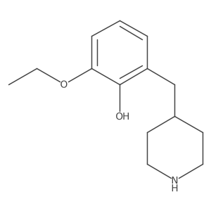 2-Ethoxy-6-[(piperidin-4-yl)methyl]phenol结构式