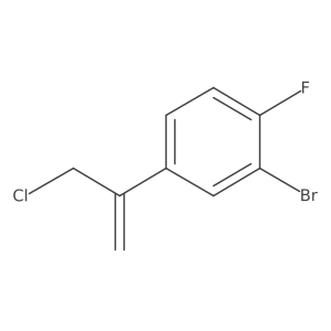 2-Bromo-4-(3-chloroprop-1-en-2-yl)-1-fluorobenzene结构式