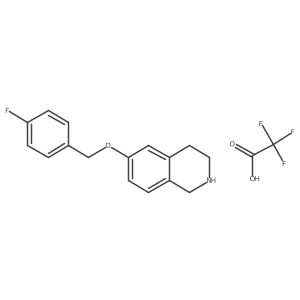6-((4-Fluorobenzyl)oxy)-1,2,3,4-tetrahydroisoquinoline 2,2,2-trifluoroacetate结构式
