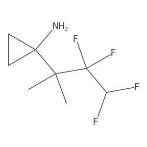 1-(3,3,4,4-Tetrafluoro-2-methylbutan-2-yl)cyclopropan-1-amine结构式