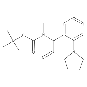 tert-butyl N-methyl-N-{2-oxo-1-[2-(pyrrolidin-1-yl)phenyl]ethyl}carbamate结构式