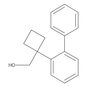 [1-(2-Phenylphenyl)cyclobutyl]methanol结构式