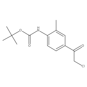 tert-butyl N-[4-(2-chloroacetyl)-2-methylphenyl]carbamate Structure