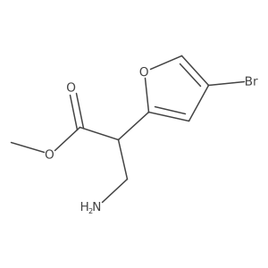 Methyl 3-amino-2-(4-bromofuran-2-yl)propanoate结构式
