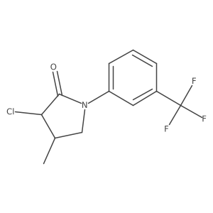 3-Chloro-4-methyl-1-[3-(trifluoromethyl)phenyl]pyrrolidin-2-one结构式