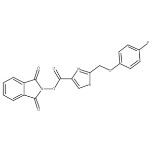 1,3-dioxo-2,3-dihydro-1H-isoindol-2-yl 2-[(4-fluorophenoxy)methyl]-1,3-thiazole-4-carboxylate结构式