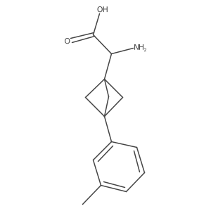 2-Amino-2-[3-(3-methylphenyl)-1-bicyclo[1.1.1]pentanyl]acetic acid结构式
