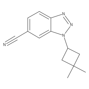 1-(3,3-dimethylcyclobutyl)-1H-1,2,3-benzotriazole-6-carbonitrile Structure