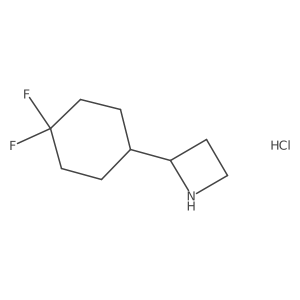 2-(4,4-Difluorocyclohexyl)azetidine;hydrochloride结构式