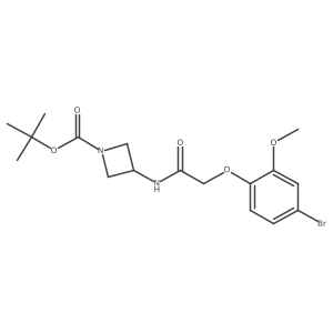 tert-Butyl 3-(2-(4-bromo-2-methoxyphenoxy)acetamido)azetidine-1-carboxylate结构式