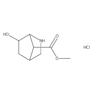 Methyl (1S,4S,6S,7R)-6-hydroxy-2-azabicyclo[2.2.1]heptane-7-carboxylate;hydrochloride结构式