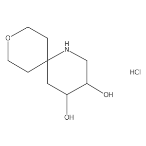 (3R,4S)-9-Oxa-1-azaspiro[5.5]undecane-3,4-diol;hydrochloride结构式