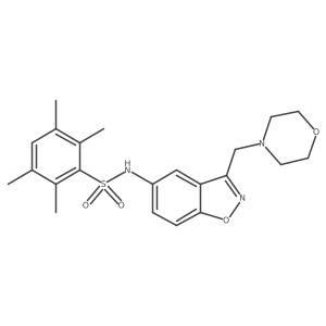 2,3,5,6-Tetramethyl-N-[3-(morpholin-4-ylmethyl)-1,2-benzoxazol-5-yl]benzenesulfonamide Structure