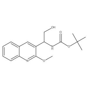 tert-butyl N-[2-hydroxy-1-(2-methoxyquinolin-3-yl)ethyl]carbamate Structure