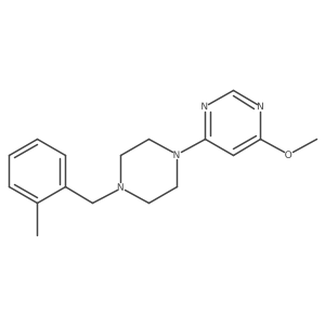 4-Methoxy-6-{4-[(2-methylphenyl)methyl]piperazin-1-yl}pyrimidine Structure