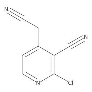 2-Chloro-4-(cyanomethyl)nicotinonitrile结构式