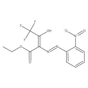 (Z)-Ethyl 4,4,4-trifluoro-2-(2-(2-nitrophenyl)hydrazono)-3-oxobutanoate结构式