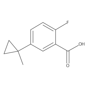 2-Fluoro-5-(1-methylcyclopropyl)benzoic acid Structure