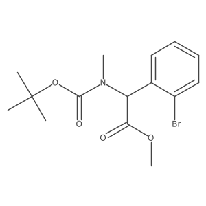 Methyl 2-(2-bromophenyl)-2-{[(tert-butoxy)carbonyl](methyl)amino}acetate Structure