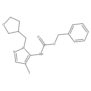 benzyl N-{4-iodo-1-[(oxolan-3-yl)methyl]-1H-pyrazol-5-yl}carbamate Structure