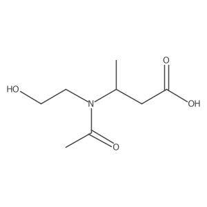 3-[N-(2-hydroxyethyl)acetamido]butanoic acid结构式