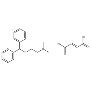 N,N-Dimethyl-2-[(RS)-1-phenyl(pyridin-2-yl)methoxy]ethanamine Hydrogen Fumarate Structure