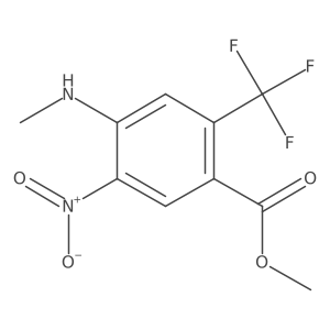 Methyl 4-(methylamino)-5-nitro-2-(trifluoromethyl)benzoate结构式