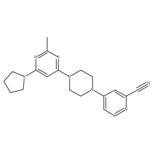 4-{4-[2-Methyl-6-(pyrrolidin-1-yl)pyrimidin-4-yl]piperazin-1-yl}pyridine-2-carbonitrile Structure